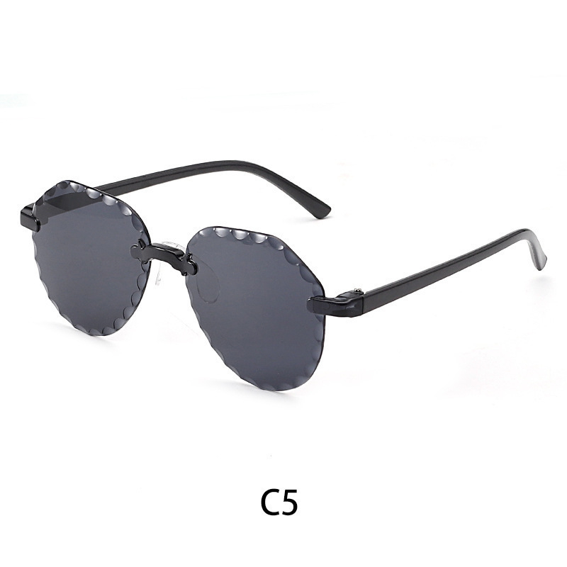 Ochelari de soare pentru copii, margine dantelată, rame colorate, protecție UV, design desen animat