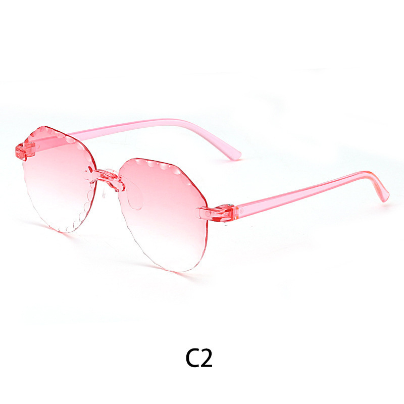 Ochelari de soare pentru copii, margine dantelată, rame colorate, protecție UV, design desen animat