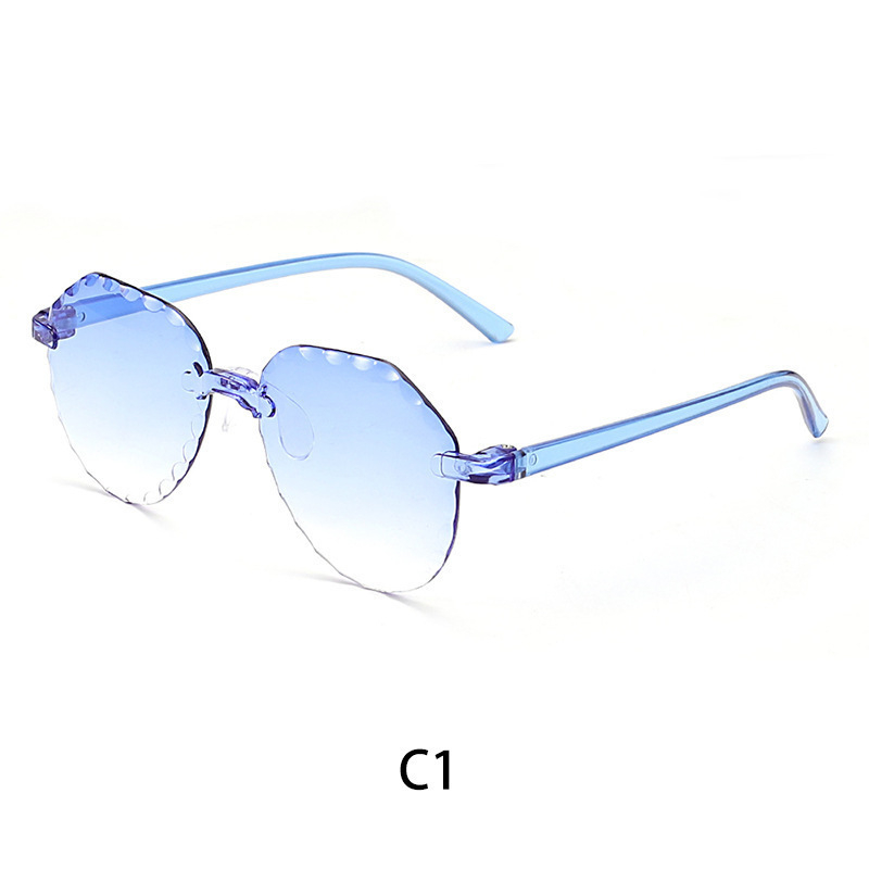 Ochelari de soare pentru copii, margine dantelată, rame colorate, protecție UV, design desen animat