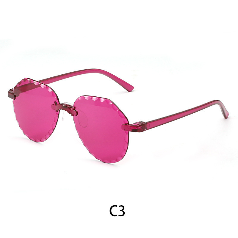 Ochelari de soare pentru copii, margine dantelată, rame colorate, protecție UV, design desen animat