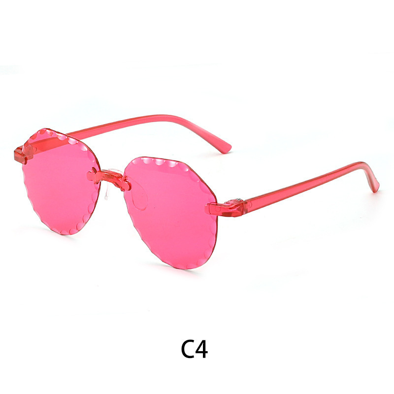 Ochelari de soare pentru copii, margine dantelată, rame colorate, protecție UV, design desen animat
