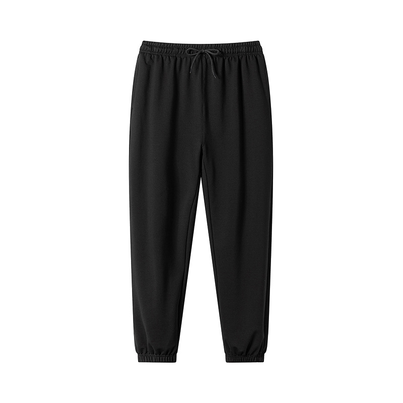 Férfi hosszú edzőnadrág fleece-béléssel, hosszított méret 190 cm-hez, őszi-téli, 65% pamut, magas derék, egyenes szár, mandzsetta, Plusz méret
