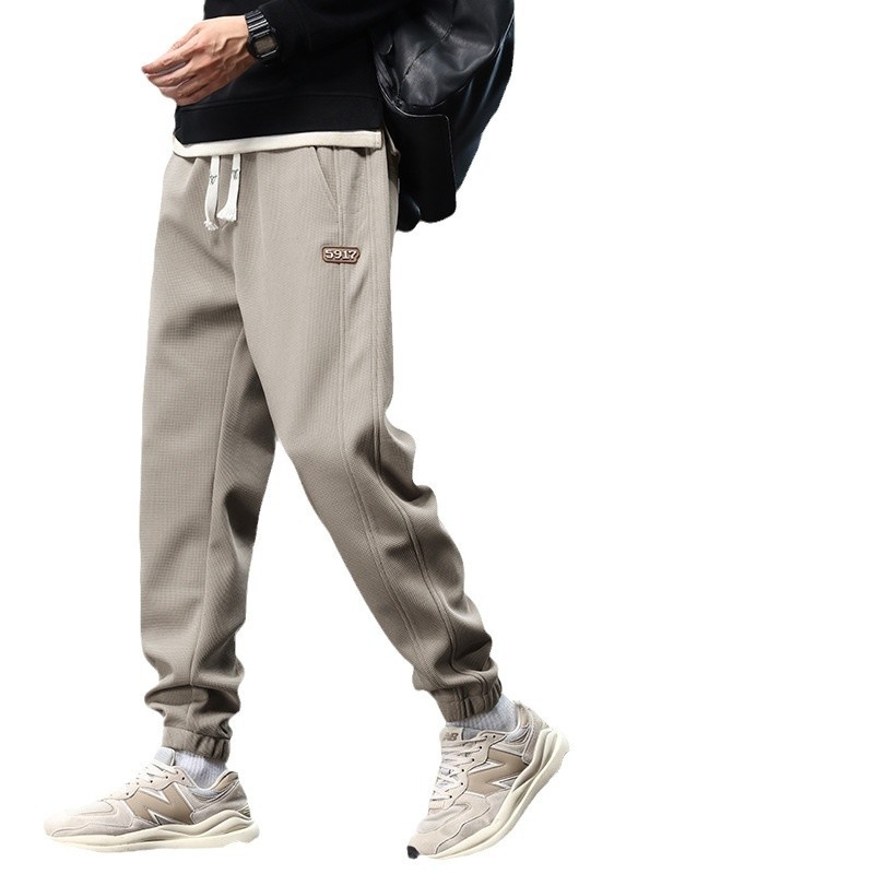 Pantaloni bărbăți jogger cargo, lejeri, cu căptușeală din fleece, casual pentru primăvară-toamnă