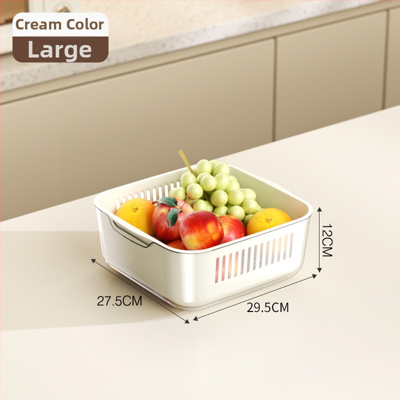 Dvostruka posuda za pranje povrća s odvodnim košarom, višenamjenska kuhinjska posuda za voće