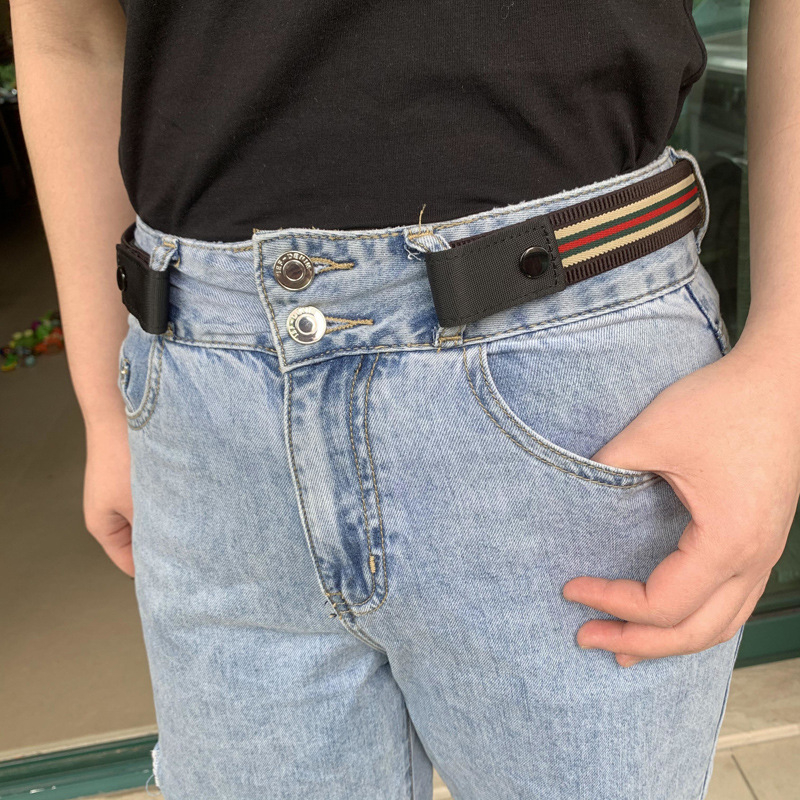 Cynthison 3 cm elastični kaiš za traperice, unisex, zatvaranje na snaps, najlonska omotnica oko struka, duljina 115 cm