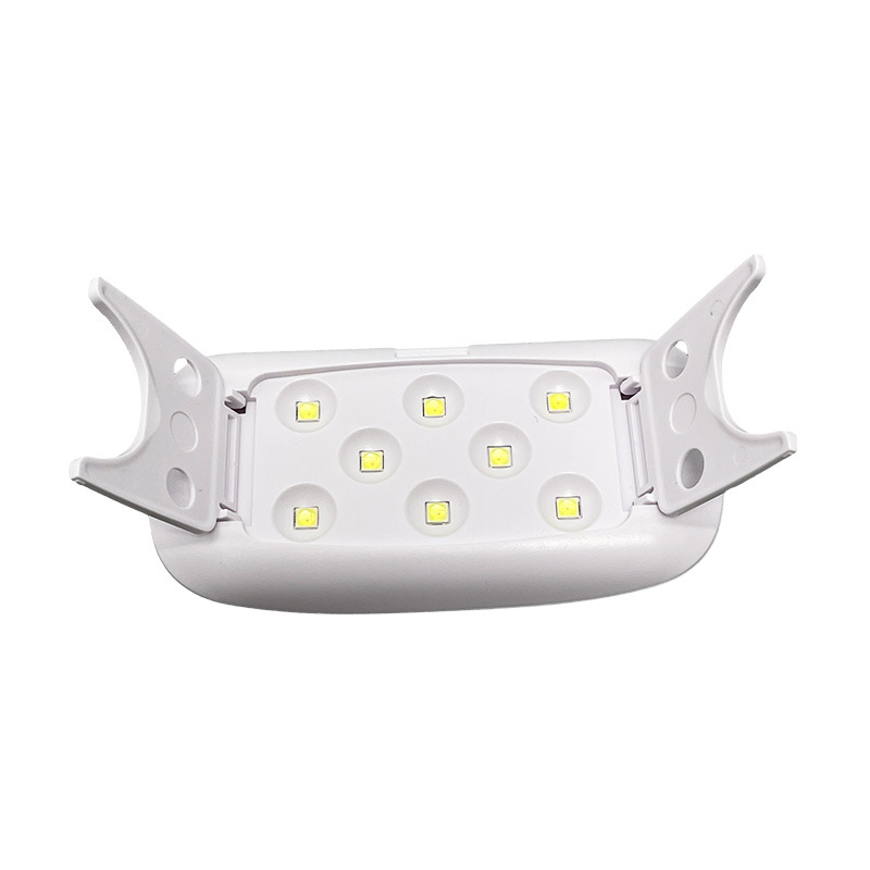 12W-os magas teljesítményű körömlámpa 8 LED-del, UV-gél kötéshez, összecsukható LED-UV lámpa