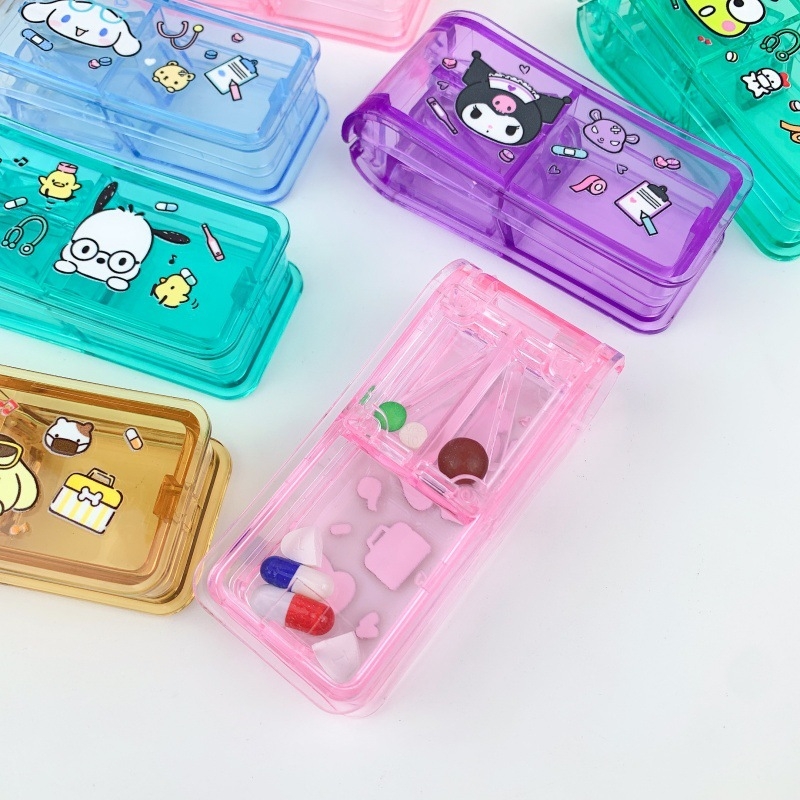 Kuromi i Stitch: prijenosna kutija za tablete s rezačem, slatka kutija za pohranu tableta