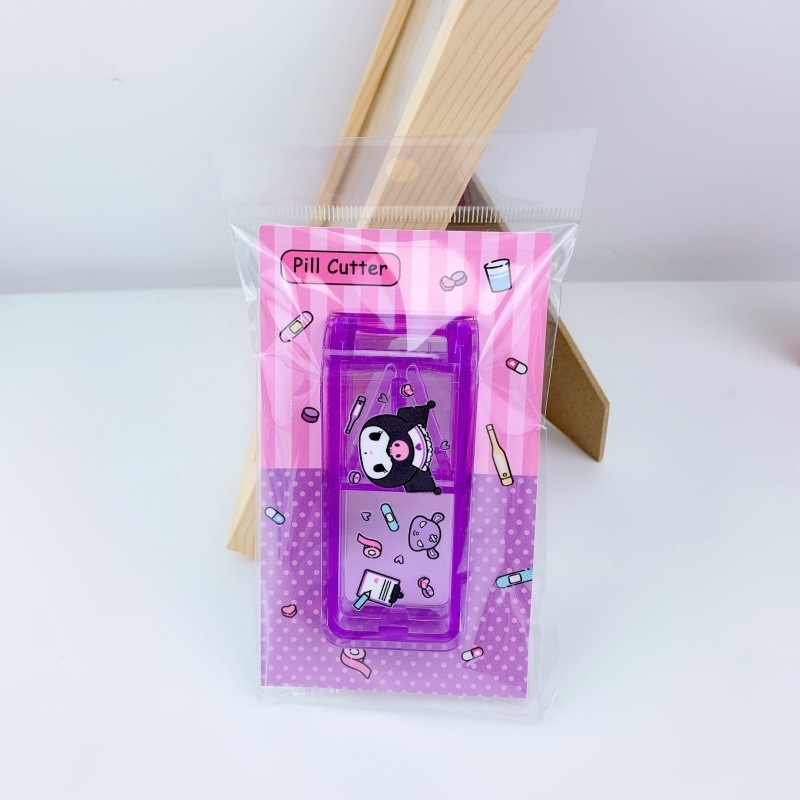 Kuromi i Stitch: prijenosna kutija za tablete s rezačem, slatka kutija za pohranu tableta