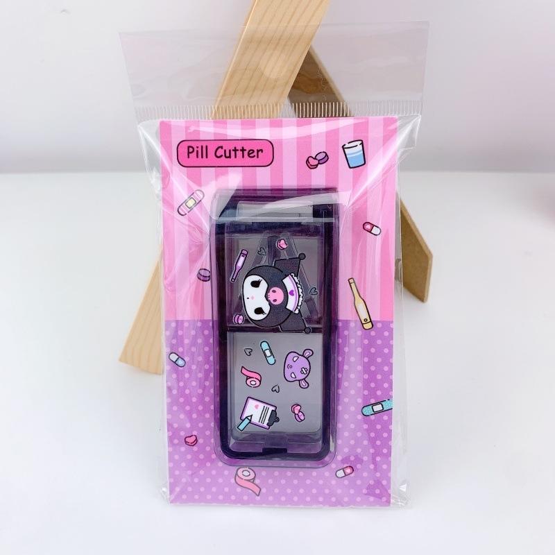 Kuromi i Stitch: prijenosna kutija za tablete s rezačem, slatka kutija za pohranu tableta