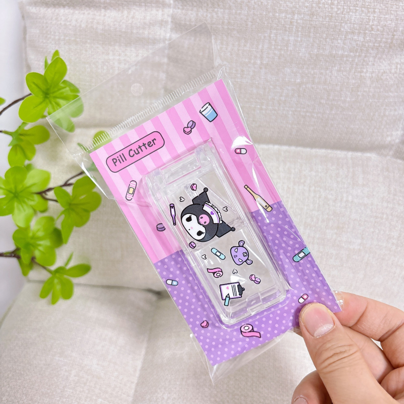 Kuromi i Stitch: prijenosna kutija za tablete s rezačem, slatka kutija za pohranu tableta