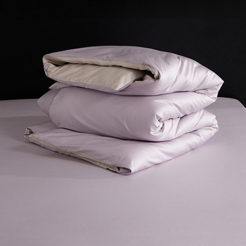 A-klasa Premium jednobojna navlaka za pokrivač od dugovlačne pamuka s 100 niti, satin pamuk, za jednokrevetni krevet, 3-dijelni set