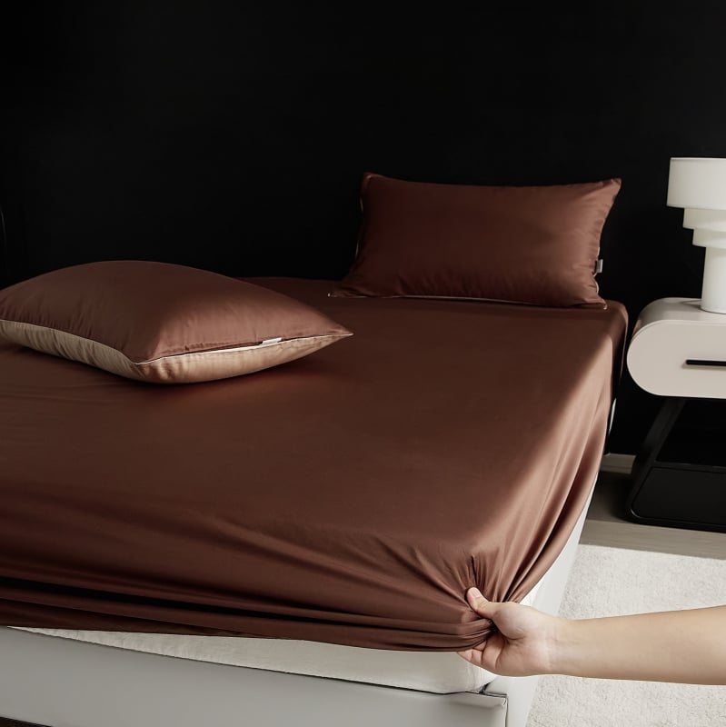 A-klasa Premium jednobojna navlaka za pokrivač od dugovlačne pamuka s 100 niti, satin pamuk, za jednokrevetni krevet, 3-dijelni set