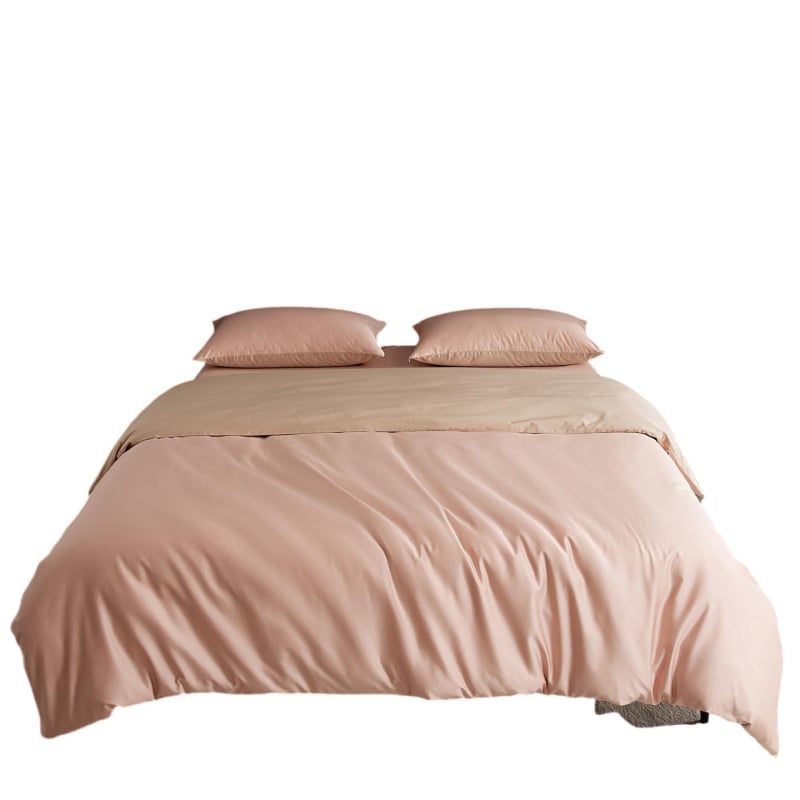 A-klasa Premium jednobojna navlaka za pokrivač od dugovlačne pamuka s 100 niti, satin pamuk, za jednokrevetni krevet, 3-dijelni set
