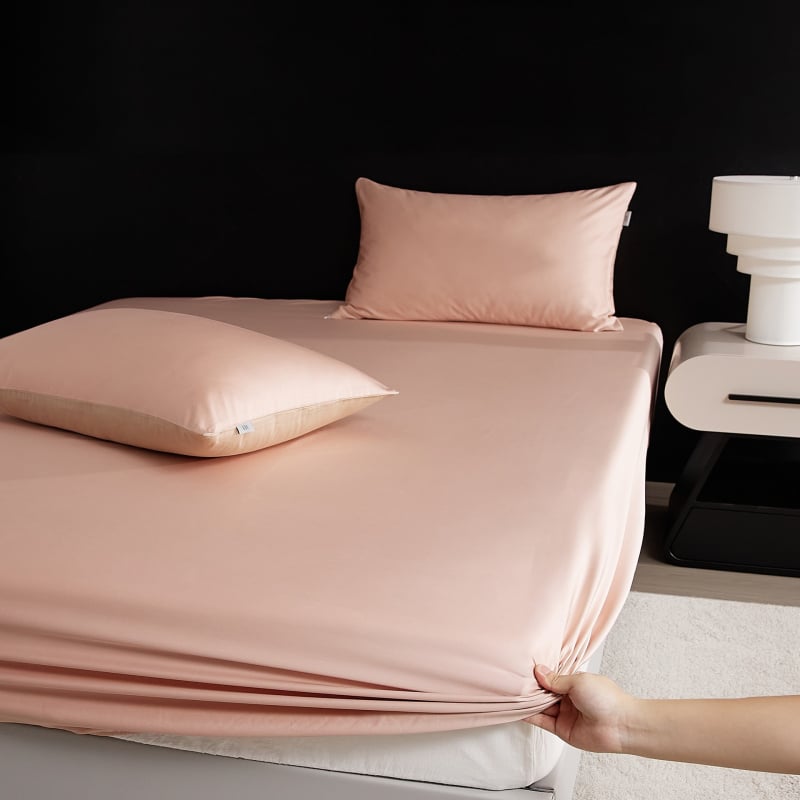 A-klasa Premium jednobojna navlaka za pokrivač od dugovlačne pamuka s 100 niti, satin pamuk, za jednokrevetni krevet, 3-dijelni set