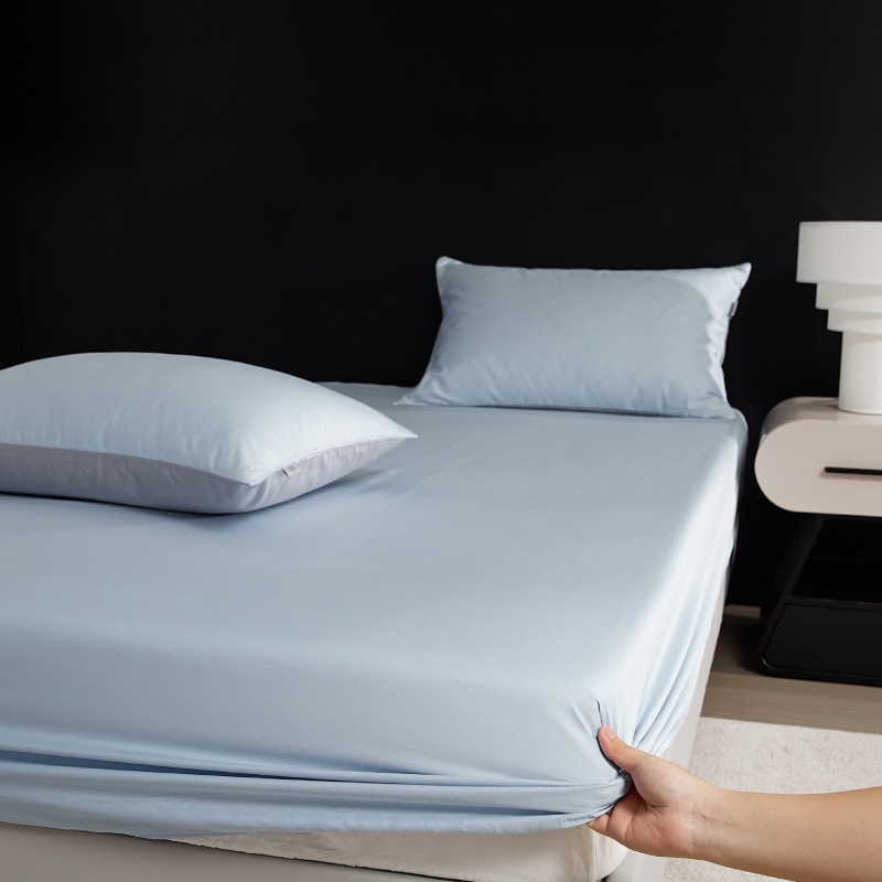 A-klasa Premium jednobojna navlaka za pokrivač od dugovlačne pamuka s 100 niti, satin pamuk, za jednokrevetni krevet, 3-dijelni set