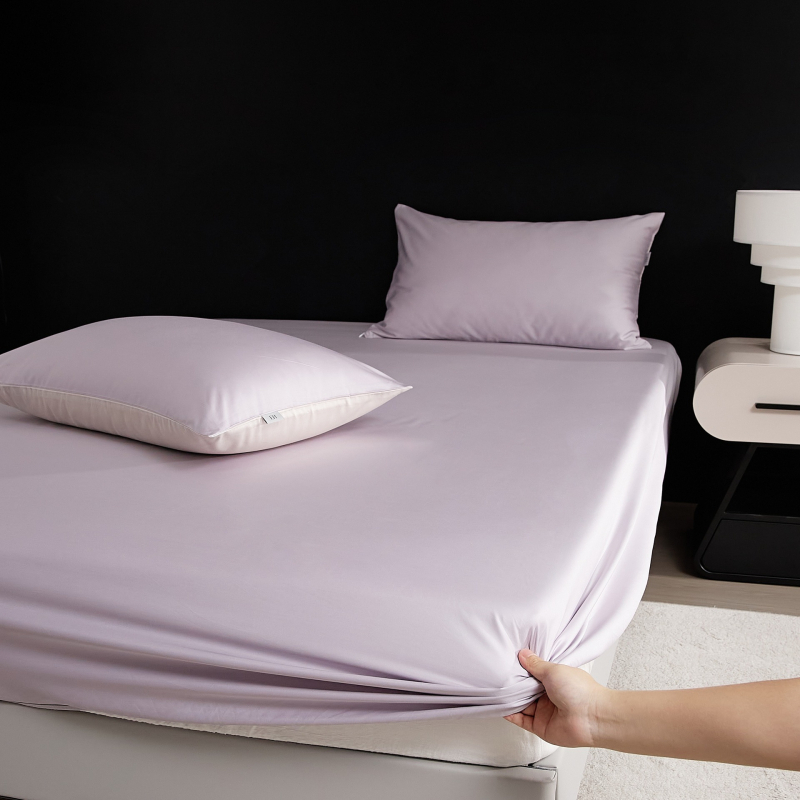 A-klasa Premium jednobojna navlaka za pokrivač od dugovlačne pamuka s 100 niti, satin pamuk, za jednokrevetni krevet, 3-dijelni set