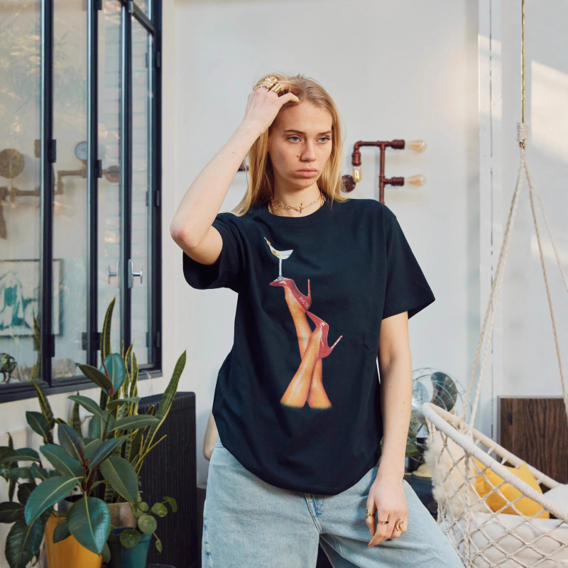 Majica s tekstnim grafičkim printom, kratkim rukavima, slobodan kroj, pamuk, ljeto 2025, Y2K urbani stil