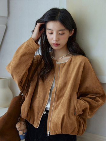 Japansko retro velur jakna sa zatvaračem, okrugli izrez, široki kroj, unisex, proljeće–jesen