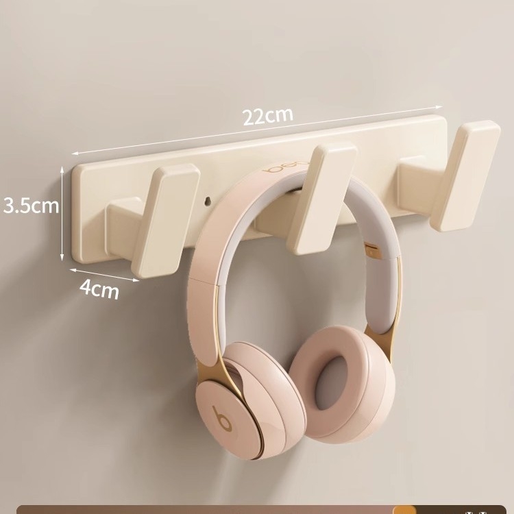 Držač za zid snažnim ljepilom, bez bušenja, za kuhinju i kupaonicu, vješalica za odjeću, aluminij Space, 3+ kuka, nosivost 3–5 kg