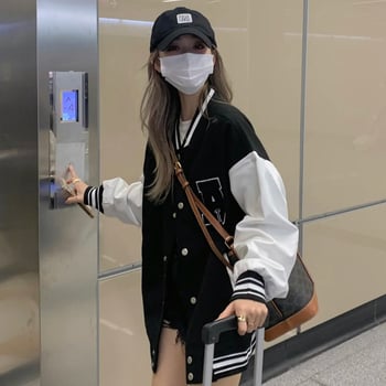 Ženska jaknica-cardigan s fleec podstavom u Chanel stilu, debela jakna za jesen-zimu 2022, korejski casual nišni dizajn, baseball stil