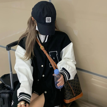 Ženska jaknica-cardigan s fleec podstavom u Chanel stilu, debela jakna za jesen-zimu 2022, korejski casual nišni dizajn, baseball stil
