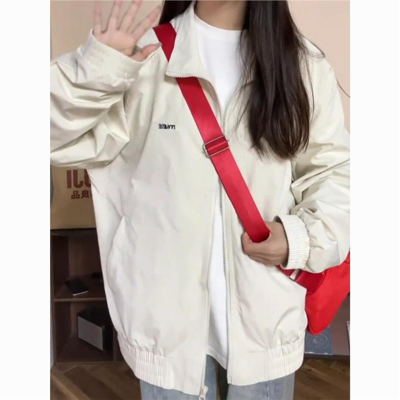 Ženska jakna s japanskim retro dizajnom, radna jakna za proleće i jesen, širok kroj, svestrana casual baseball jakna