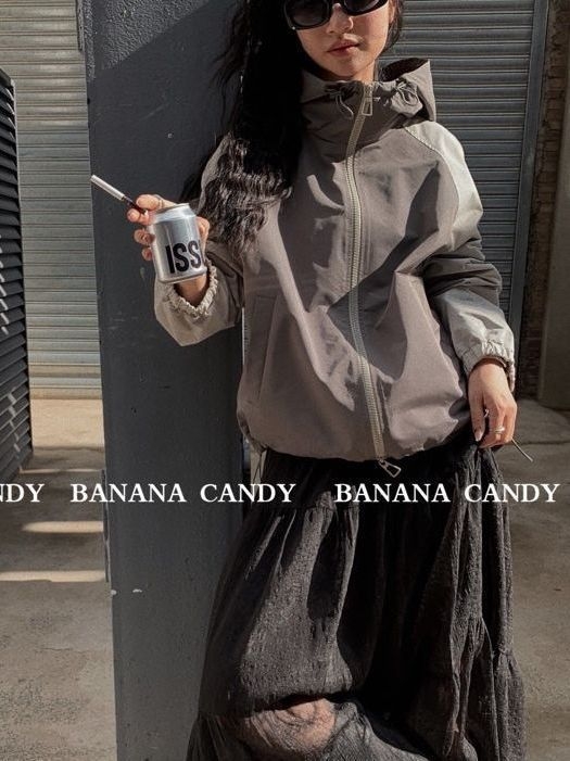 Banana Candy kapuljača sportska jakna u blokovima boja