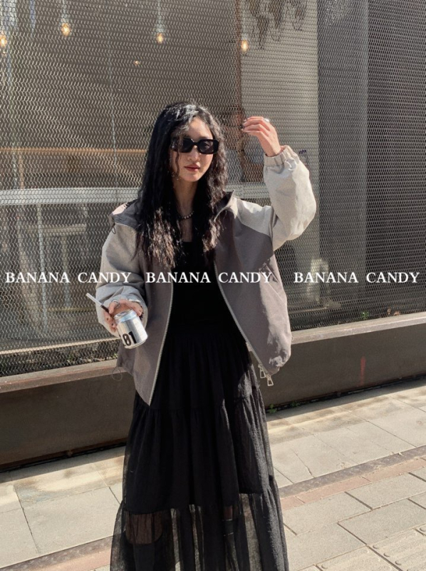 Banana Candy kapuljača sportska jakna u blokovima boja