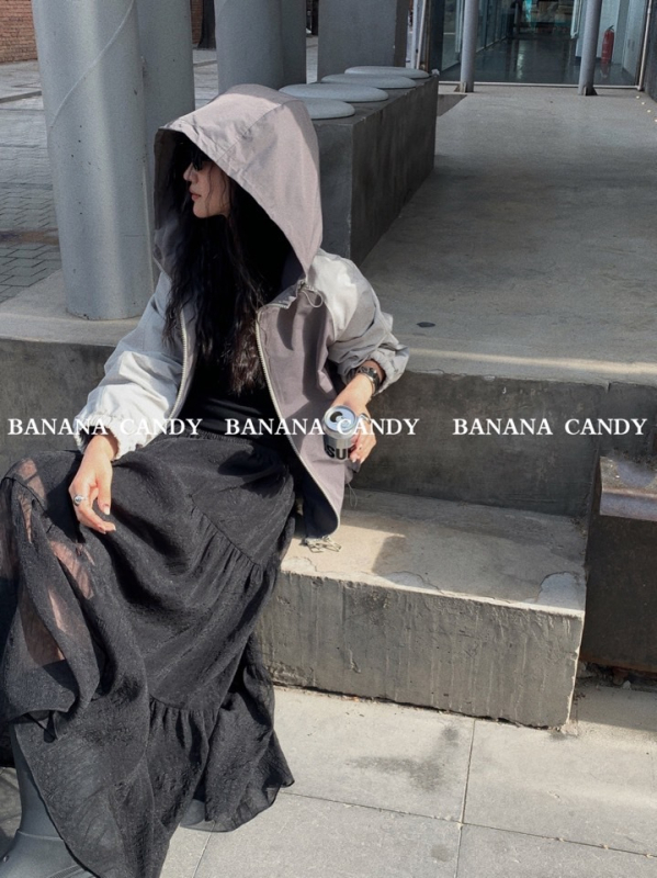 Banana Candy kapuljača sportska jakna u blokovima boja