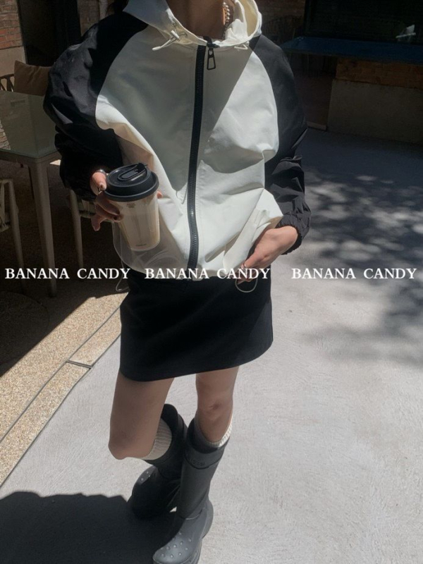 Banana Candy kapuljača sportska jakna u blokovima boja
