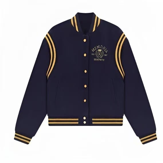 Ženska quilted baseball jakna, američki stil, blok boja, ležerni kroj, stojeći ovratnik, poliester, jesen-zima 2025