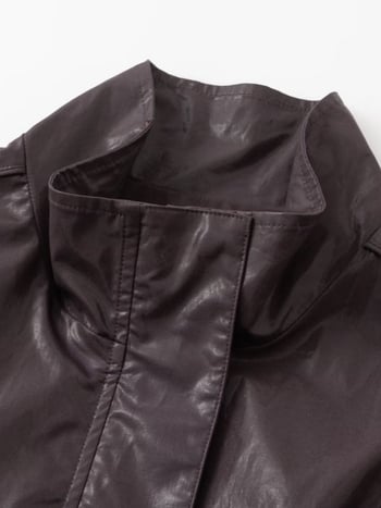 Ženska bomber jakna sa stojećim ovratnikom, zip, regular fit, kratka duljina, jednobojni poliester