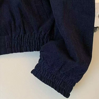 Patchwork kockás hímzett kordbársony dzseki nőknek, 2025 tavasz, vintage casual, rövid fazon