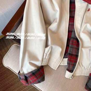 Američko retro sako s reverom, ležerni kroj, kratka jakna, vintage top