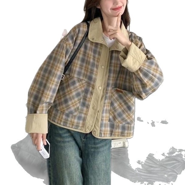 Ženska reverzibilna jakna za proljeće i jesen, širok kroj, udobna, kratki model, korejski stil