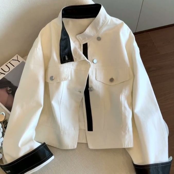 Ženska jakna u američkom retro stilu, labav kroj, casual i ulični stil za proljeće i jesen