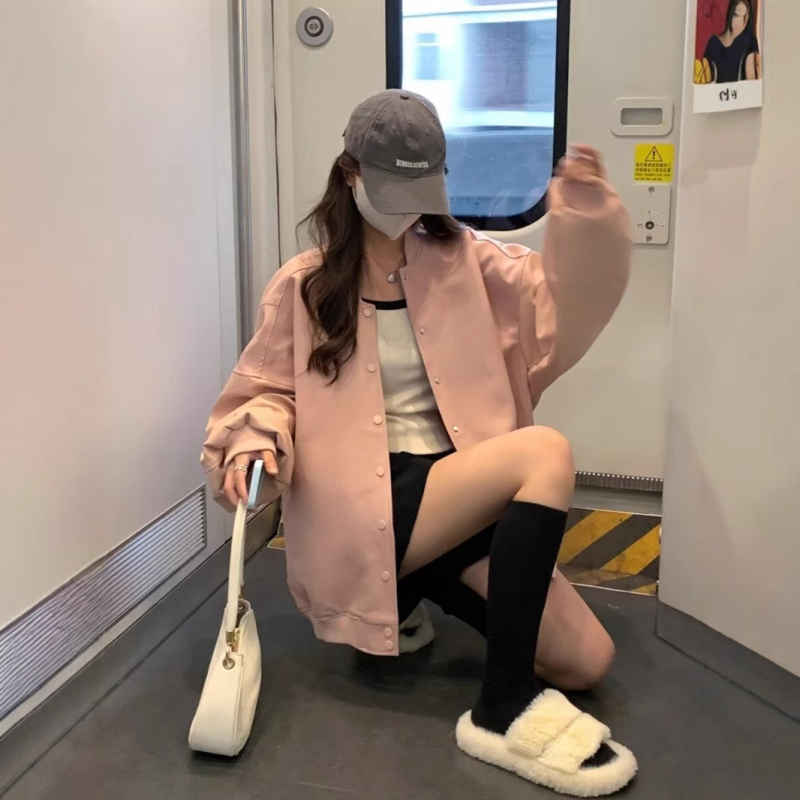 Ženska ružičasta prešivana bomber jakna za zimu, debela izolacija, casual BF stil, za malu figuru