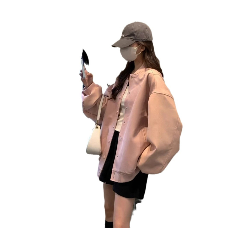 Ženska ružičasta prešivana bomber jakna za zimu, debela izolacija, casual BF stil, za malu figuru