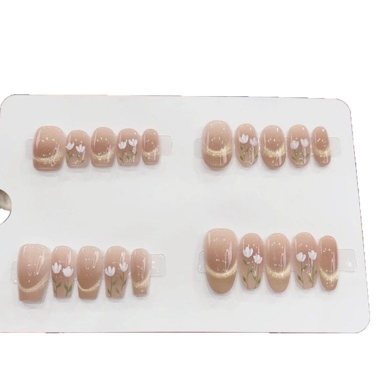 Jégkristály tulipán körömdíszítő matrica – Cat-Eye effektus, ultra vékony, hordható