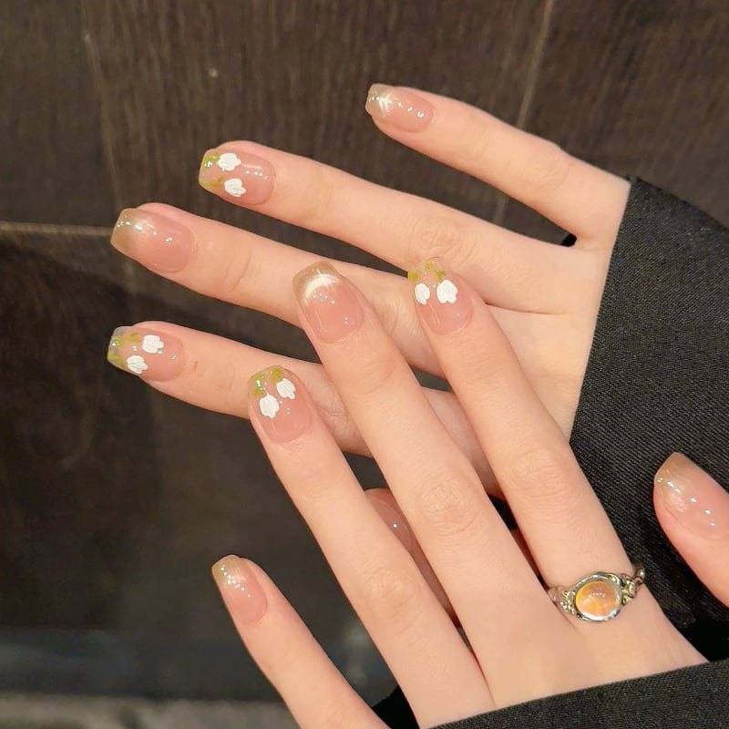 Jégkristály tulipán körömdíszítő matrica – Cat-Eye effektus, ultra vékony, hordható