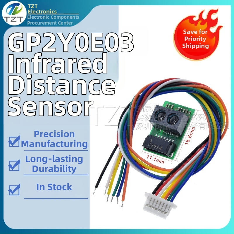 GP2Y0E03 IR senzor na meranie vzdialenosti, modul s výstupom I2C, vysoká presnosť