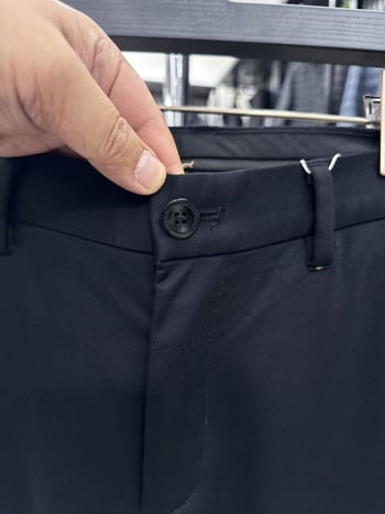 Haijia 328 Pantaloni de toamnă pentru bărbați, din amestec de lână, stil business casual, croială dreaptă, elastici, 3U251A