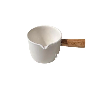 Керамична мини чашка за мляко с дръжка, 100 ml – съд за мляко и сос