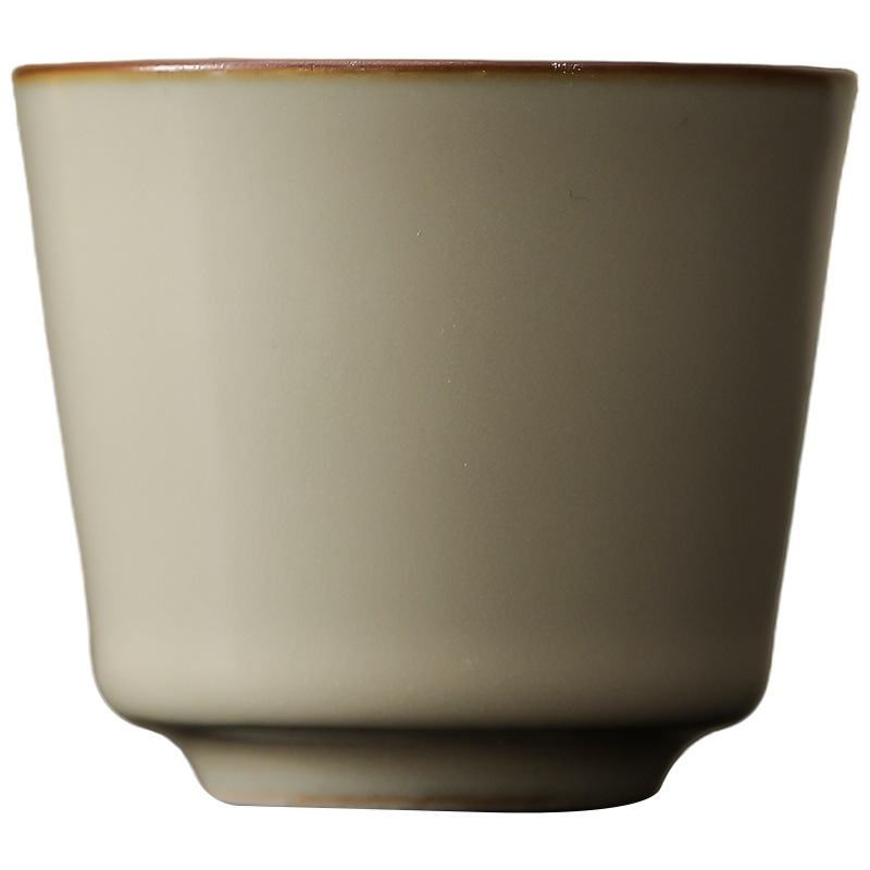 Porcelanska šalica za čaj Moon White, Ru kiln stil, mala osobna Gongfu šalica