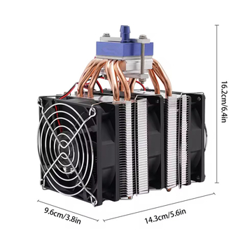 Haihua 180W полупроводников охладителен комплект за малки аквариуми, 12V, 10–30 л, охладител с контрол на температурата