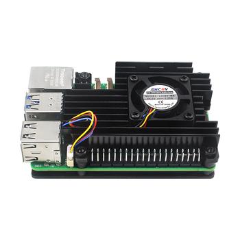 Алуминиев корпус за Raspberry Pi 5 с PWM вентилатор за температурен контрол