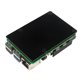 Алуминиев корпус за Raspberry Pi 5 с PWM вентилатор за температурен контрол
