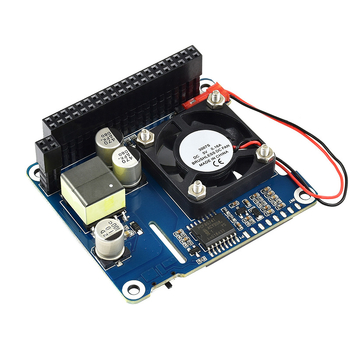 Κάρτα επέκτασης POE Ethernet για Raspberry Pi 4B/3B+ με OLED οθόνη πραγματικού χρόνου θερμοκρασίας και επέκταση IO διεύθυνσης IP