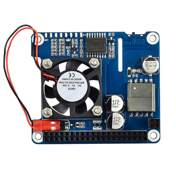 Κάρτα επέκτασης POE Ethernet για Raspberry Pi 4B/3B+ με OLED οθόνη πραγματικού χρόνου θερμοκρασίας και επέκταση IO διεύθυνσης IP