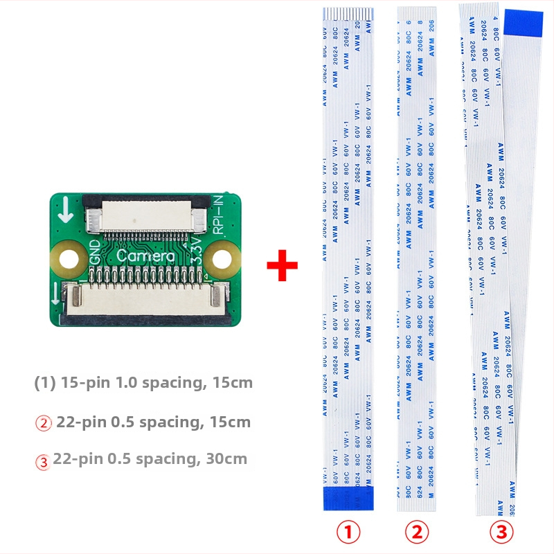 Raspberry Pi 5. generácie / Pi Zero – adaptér doska káblov DSI displeja a CSI kamery, z 15‑pin na 22‑pin